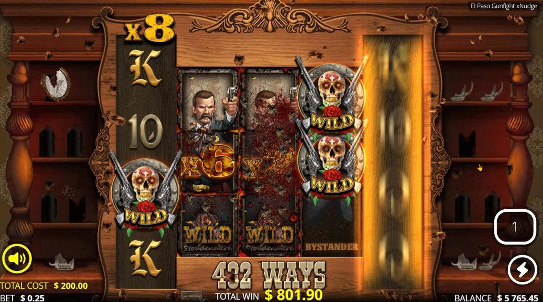 Supersmask – 5,362x on El Paso Gunfight xNudge