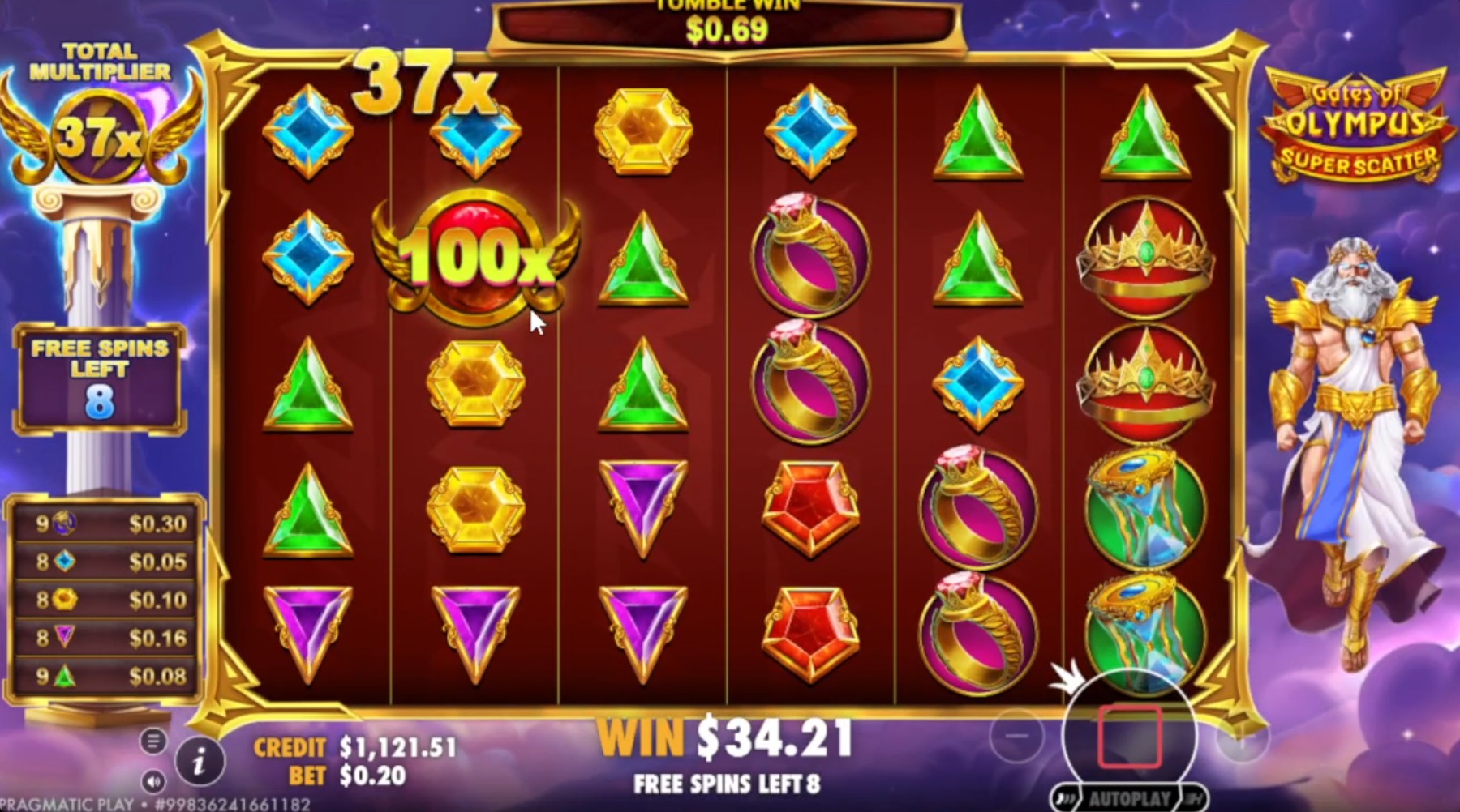 Xenokrz – 3,780x on Gates of Olympus Super Scatter