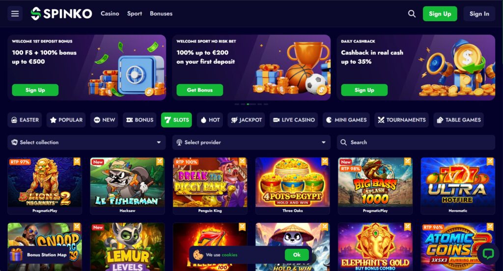 Spinko.me Screenshot